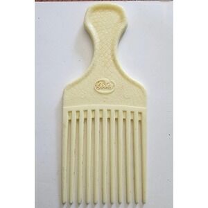 Vintage Goody Hair Pick Cream Textured Plastic Handle Lift Comb 6.5"